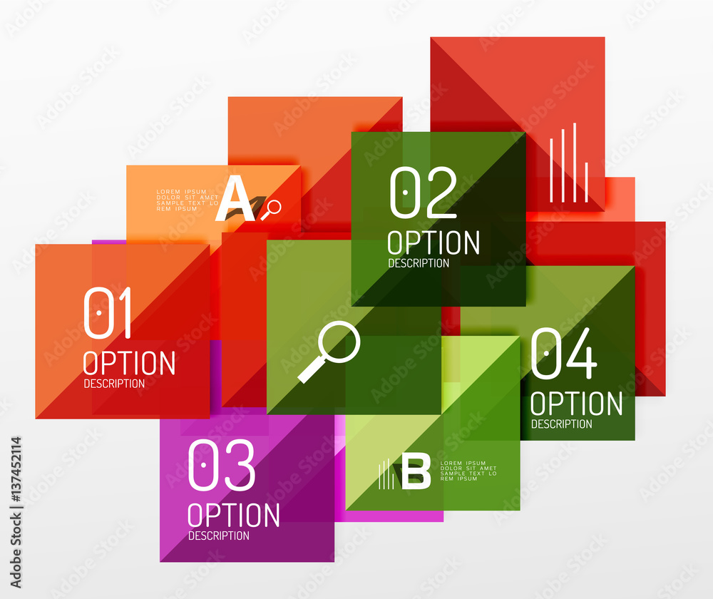 Modern square composition, abstract banner Modern square composition, abstract banner
