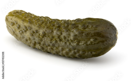 pickled or marinated cucumbers isolated on white background cutout