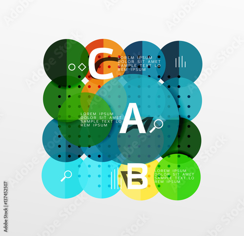 Colorful glossy circle infographics