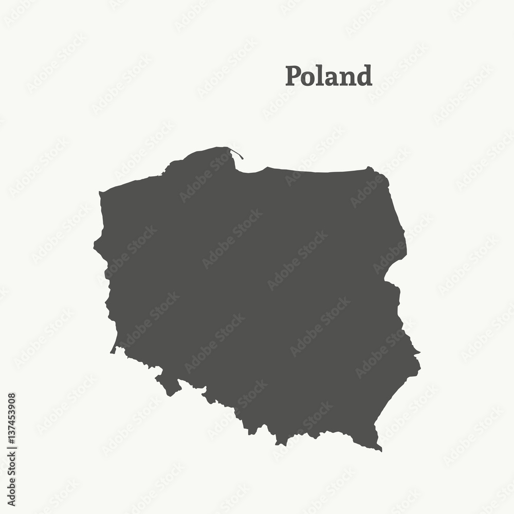 Outline map of Poland. vector illustration. Outline map of Poland. vector illustration.
