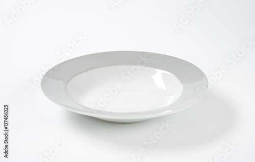 plate with grey rim