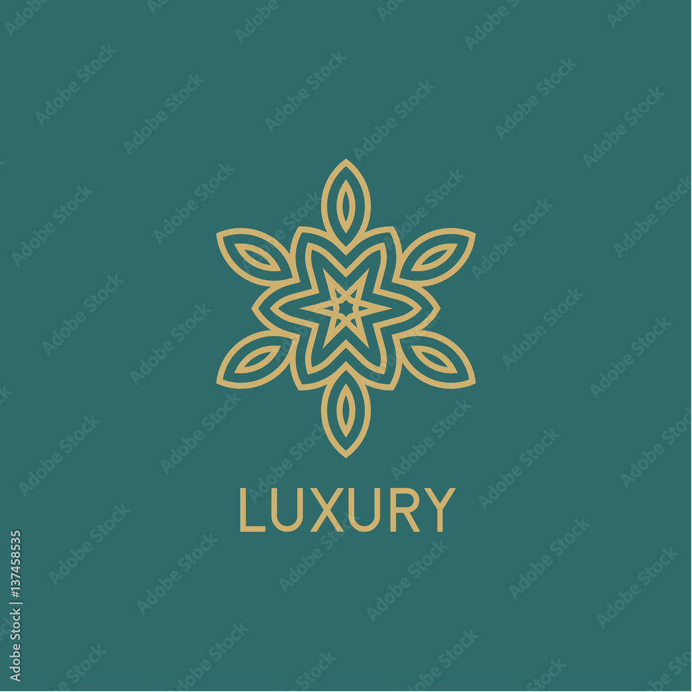 Luxury vector logo. Linear emblem Luxury vector logo. Linear emblem