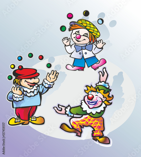 clowns in the circus