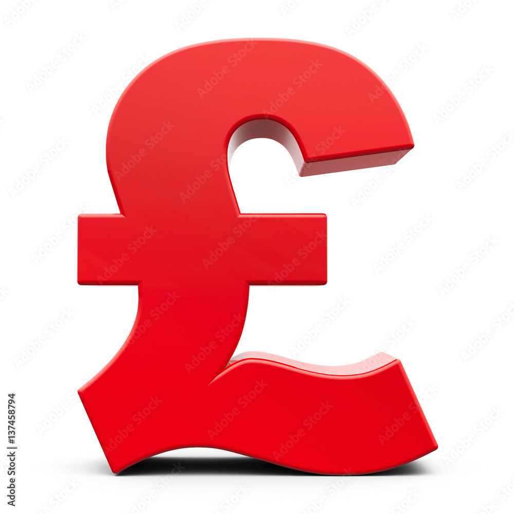 Obraz premium Red pound sign