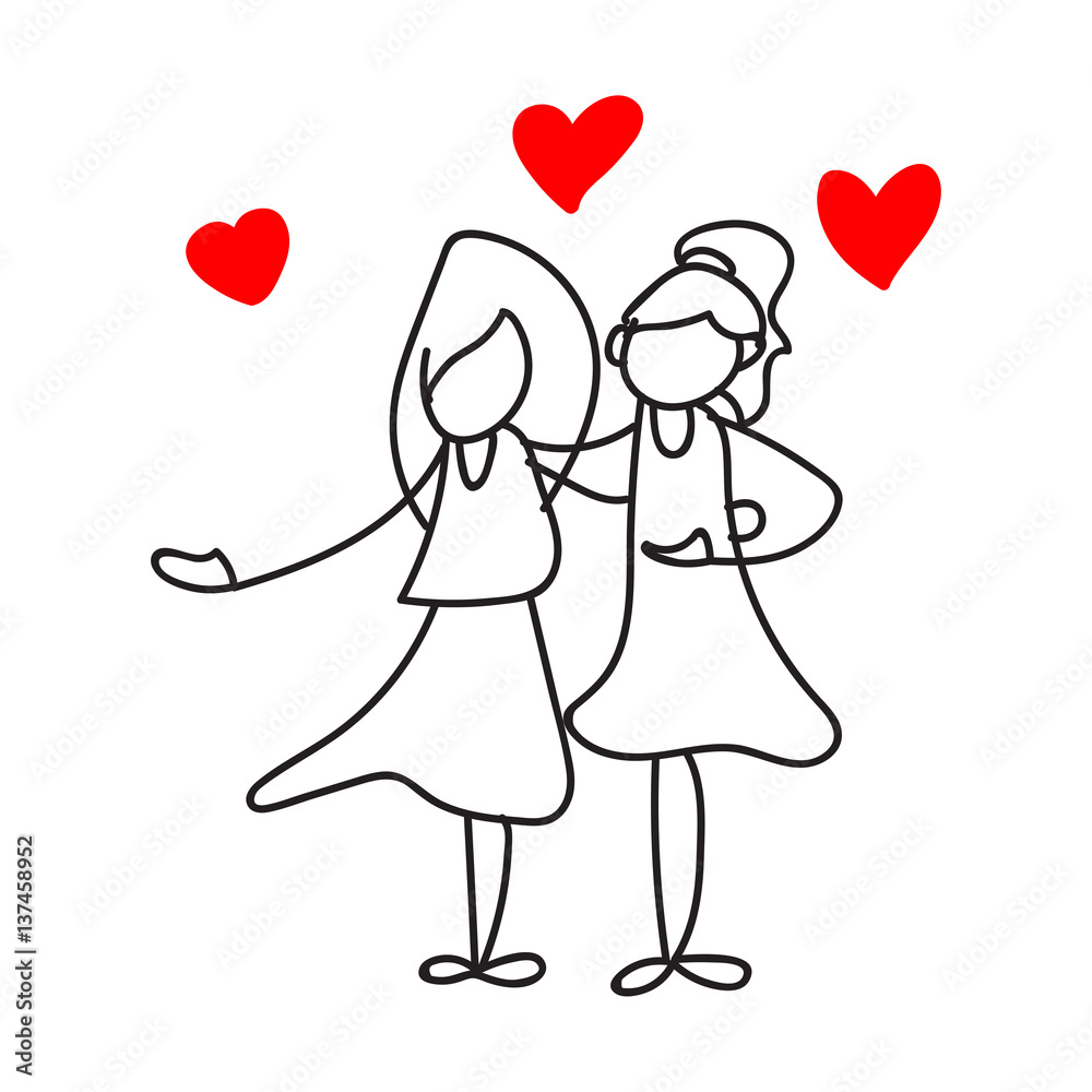 hand drawing abstract concept girl power for women's day hand drawing abstract concept girl power for women's day