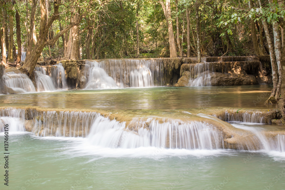 beautiful waterfall in thailand