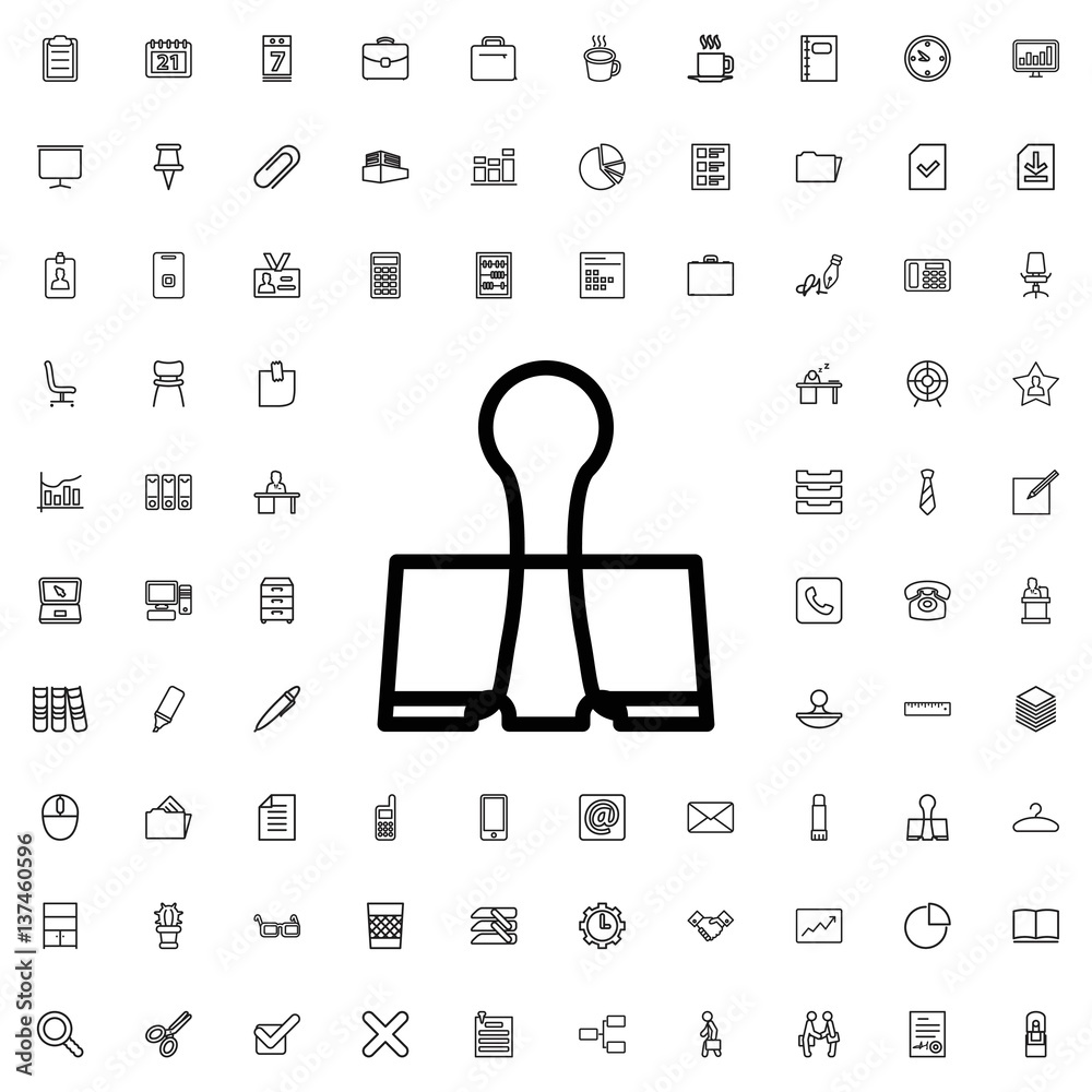 paper clamp icon illustration paper clamp icon illustration