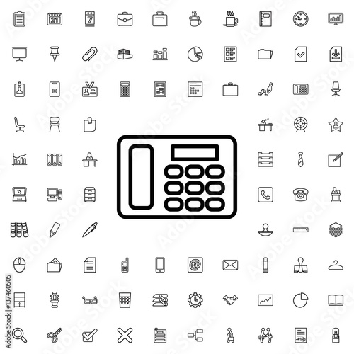 desk phone icon illustration