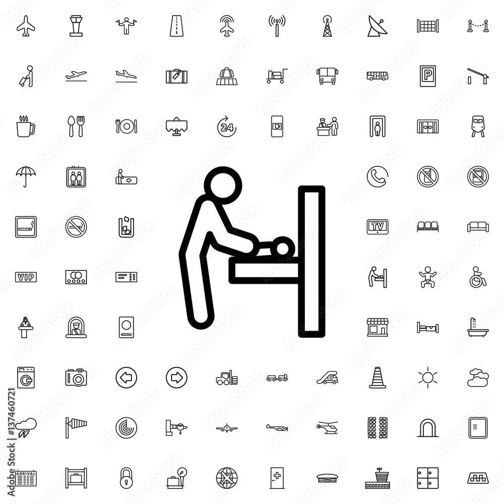 baby changing room icon illustration Stock Vector Adobe Stock