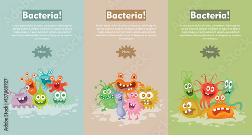 Bacteria Flat Cartoon Vector Web Banner