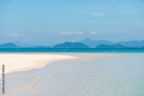 White sand beach on remote Thai island