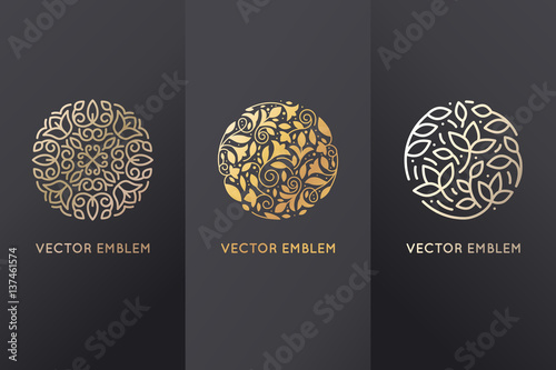 Vector set of logo design templates photo