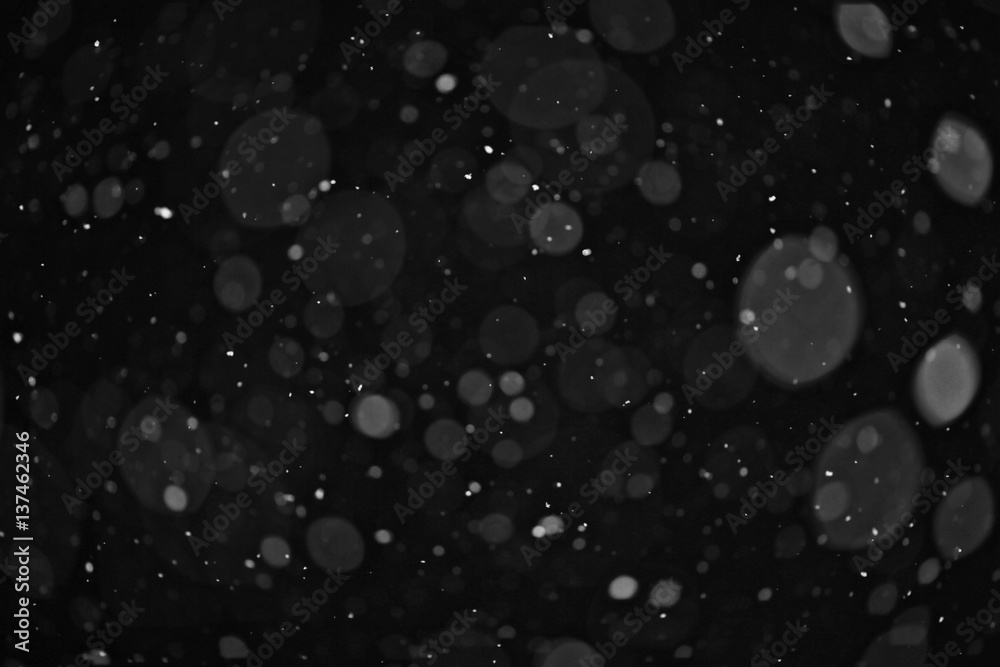 snow on a black background texture overlay bokeh highlights snow on a black background texture overlay bokeh highlights