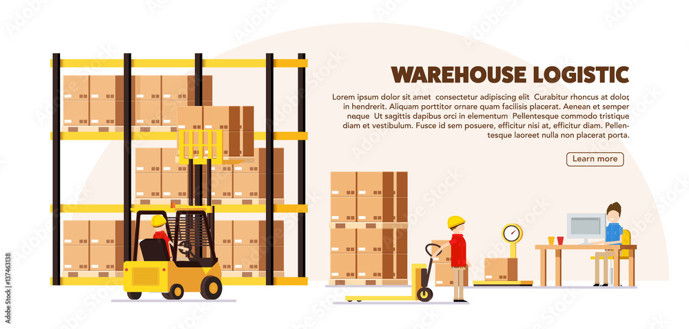 warehouse logistic background car human forklift boxes workers warehouse logistic background car human forklift boxes workers