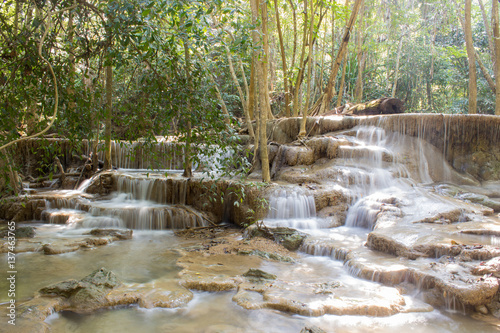 beautiful waterfall in thailand