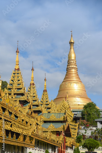 Shwedagon Pagoda  landmark of Yangon  Myanmar