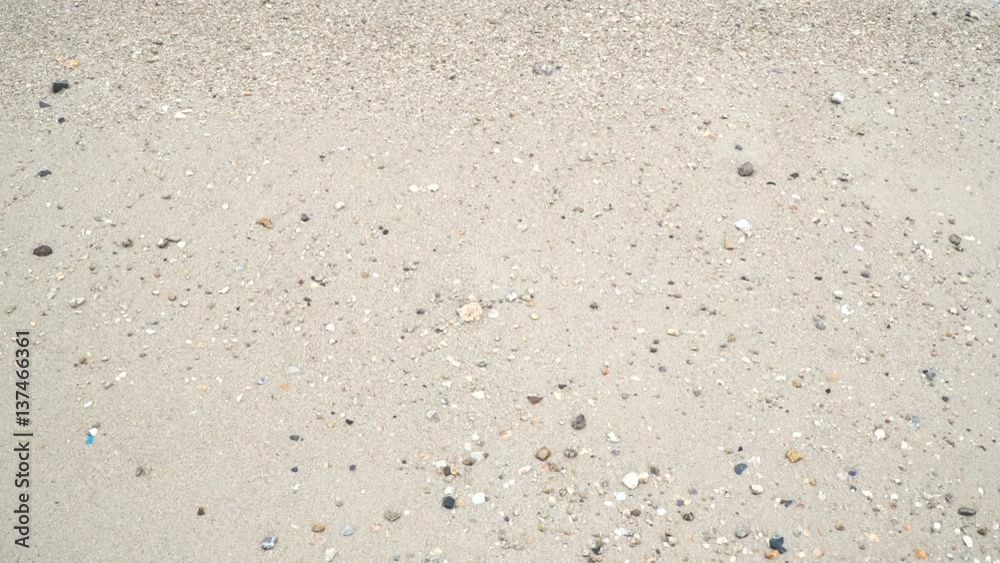 Details von der Struktur von einem Sandstrand, Bang Tao Strand, Phuket, Thailand