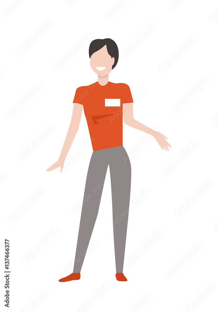 Shop Assistant Woman Character Vector Illustration Shop Assistant Woman Character Vector Illustration