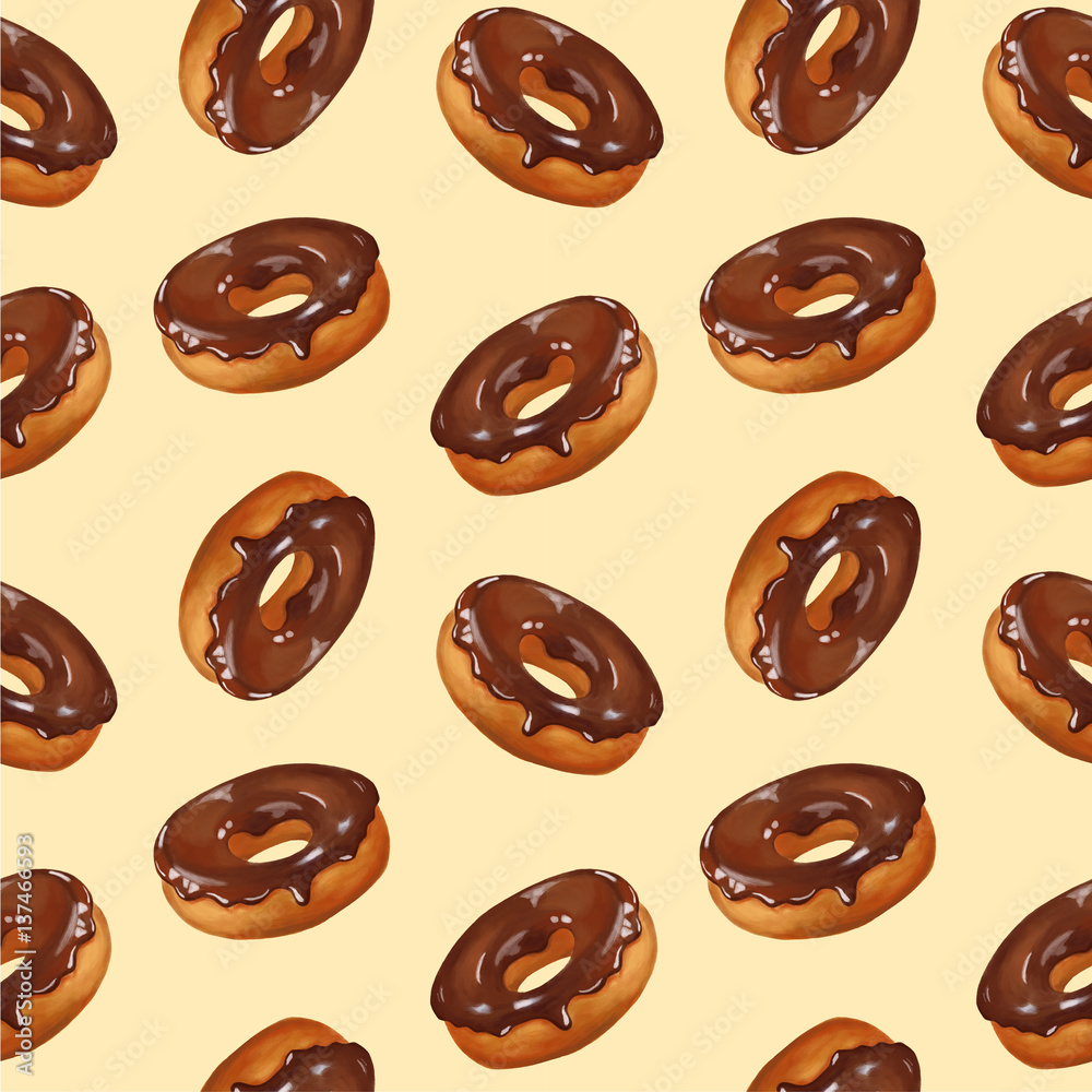 Seamless background with donuts. Seamless background with donuts.