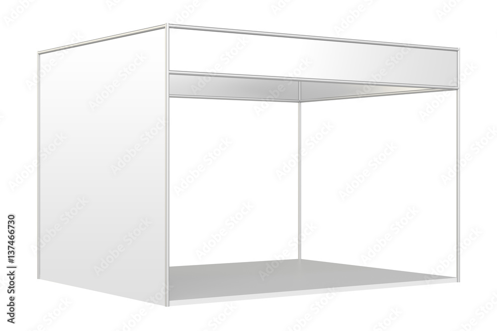 Trade show booth. 3d rendering isolated on white background Trade show booth. 3d rendering isolated on white background
