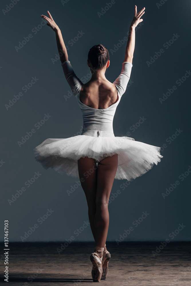 Young beautiful dancer posing in studio Young beautiful dancer posing in studio