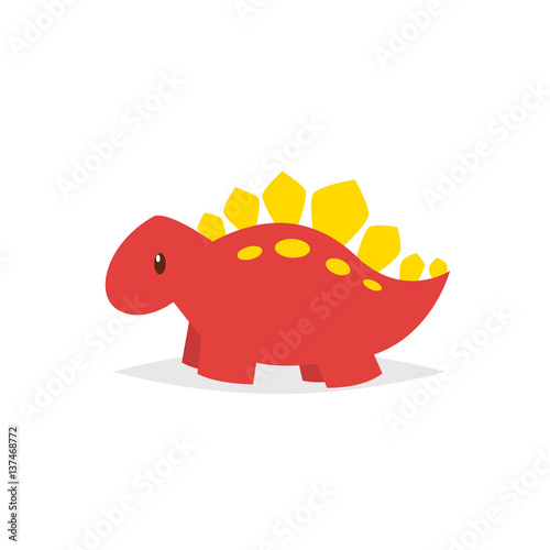 Cute dinosaur stegosaurus cartoon vector