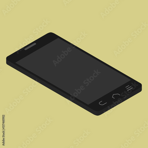 Vector isometric smartphone
