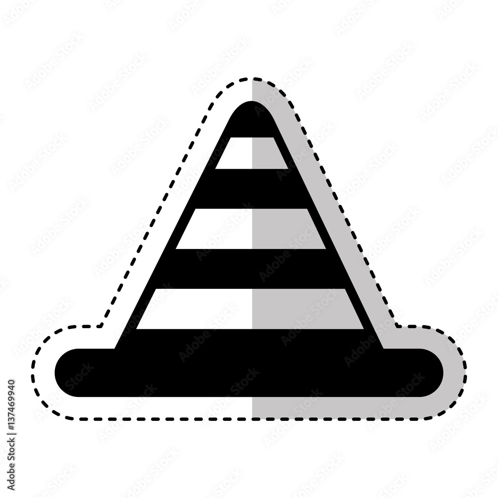 construction cone isolated icon vector illustration design