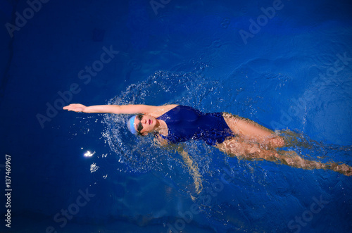 Young woman swimmer