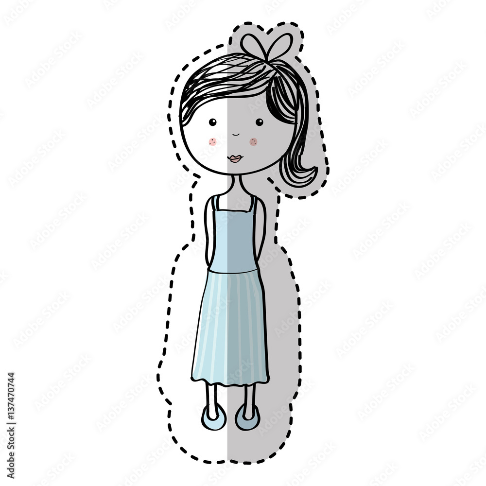 little girl drawing isolated icon vector illustration design little girl drawing isolated icon vector illustration design