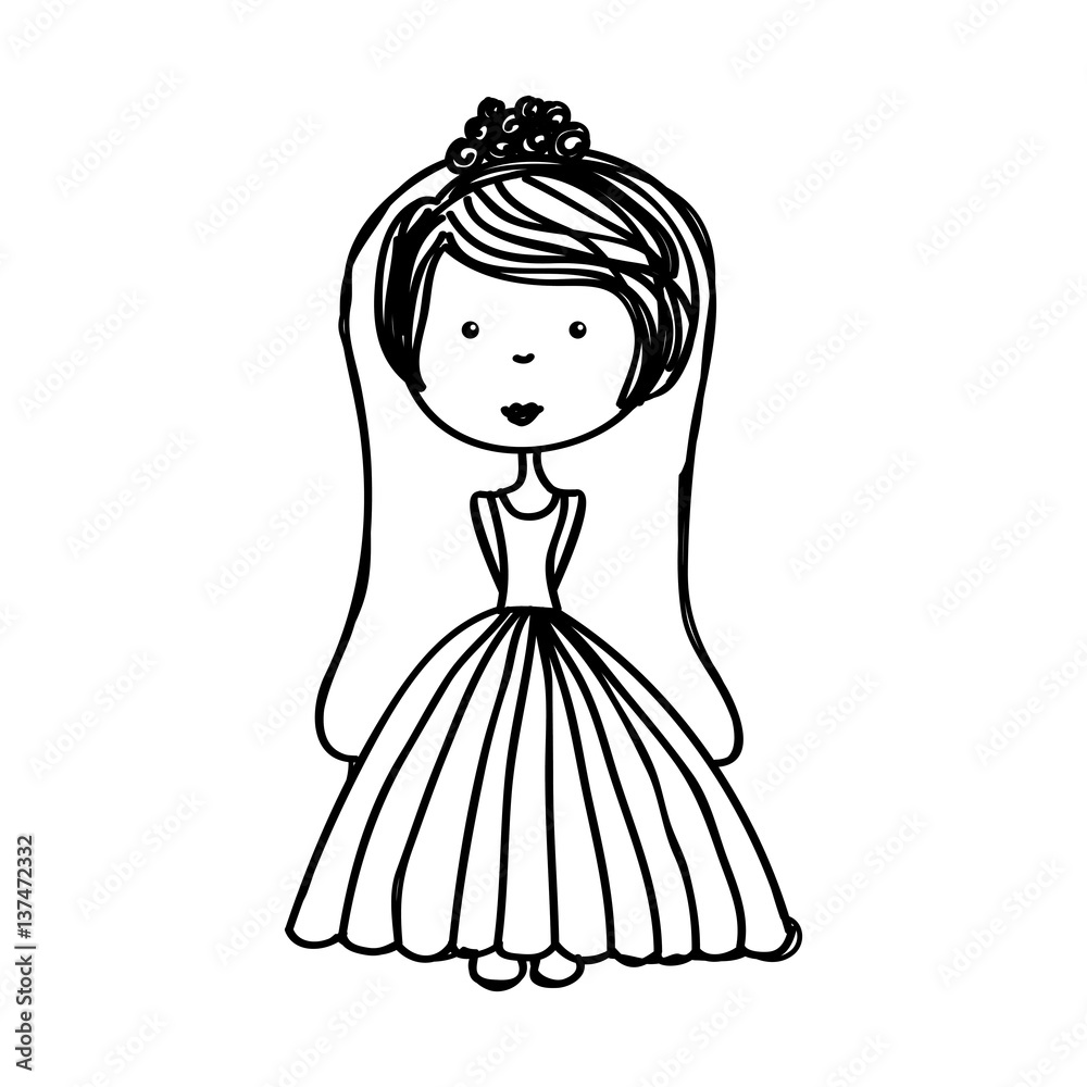 just married woman drawing vector illustration design just married woman drawing vector illustration design