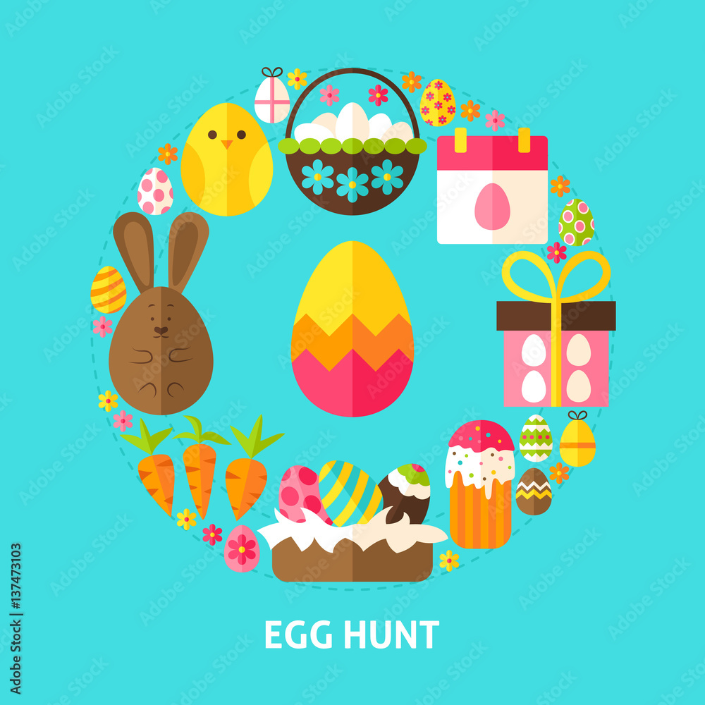 Egg Hunt Postcard Egg Hunt Postcard