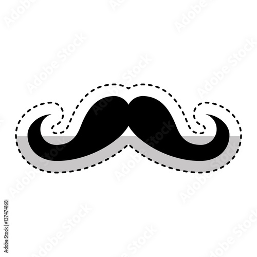 mustache hipster style icon vector illustration design