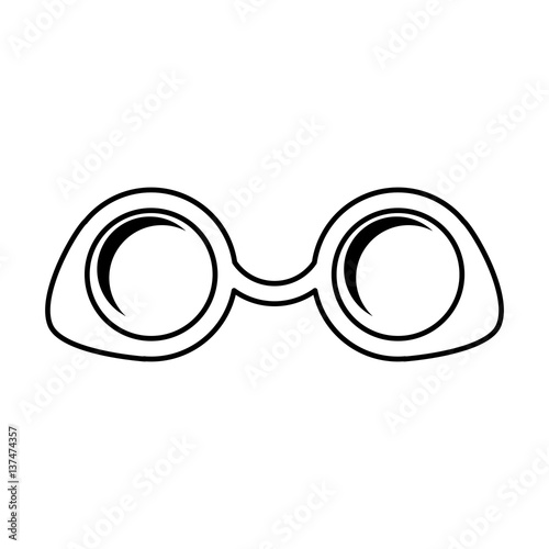 glasses hipster style icon vector illustration design