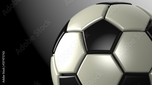 Soccer ball. 3D illustration. 3D CG. High resolution.