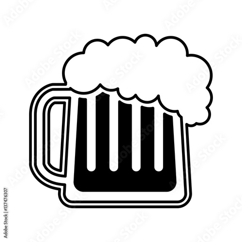 beer glass isolated icon vector illustration design