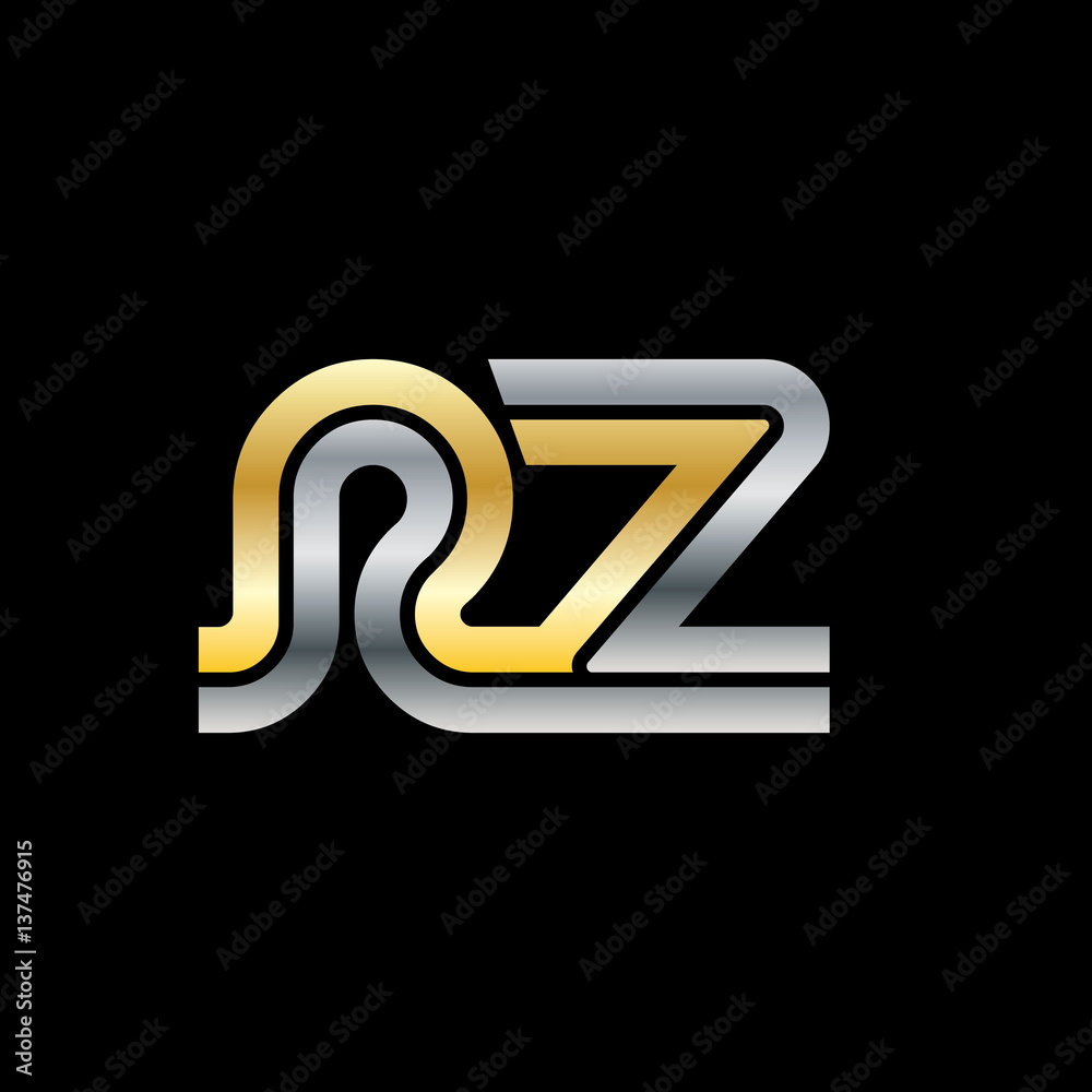 Initial Letter RZ Linked Design Logo Initial Letter RZ Linked Design Logo