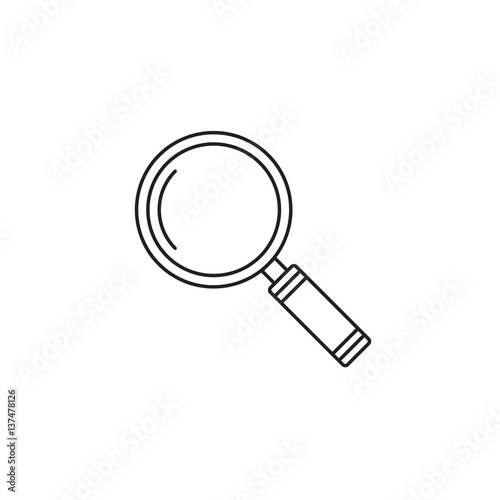 Search icon vector, magnifying glass solid logo illustration, pictogram isolated on white