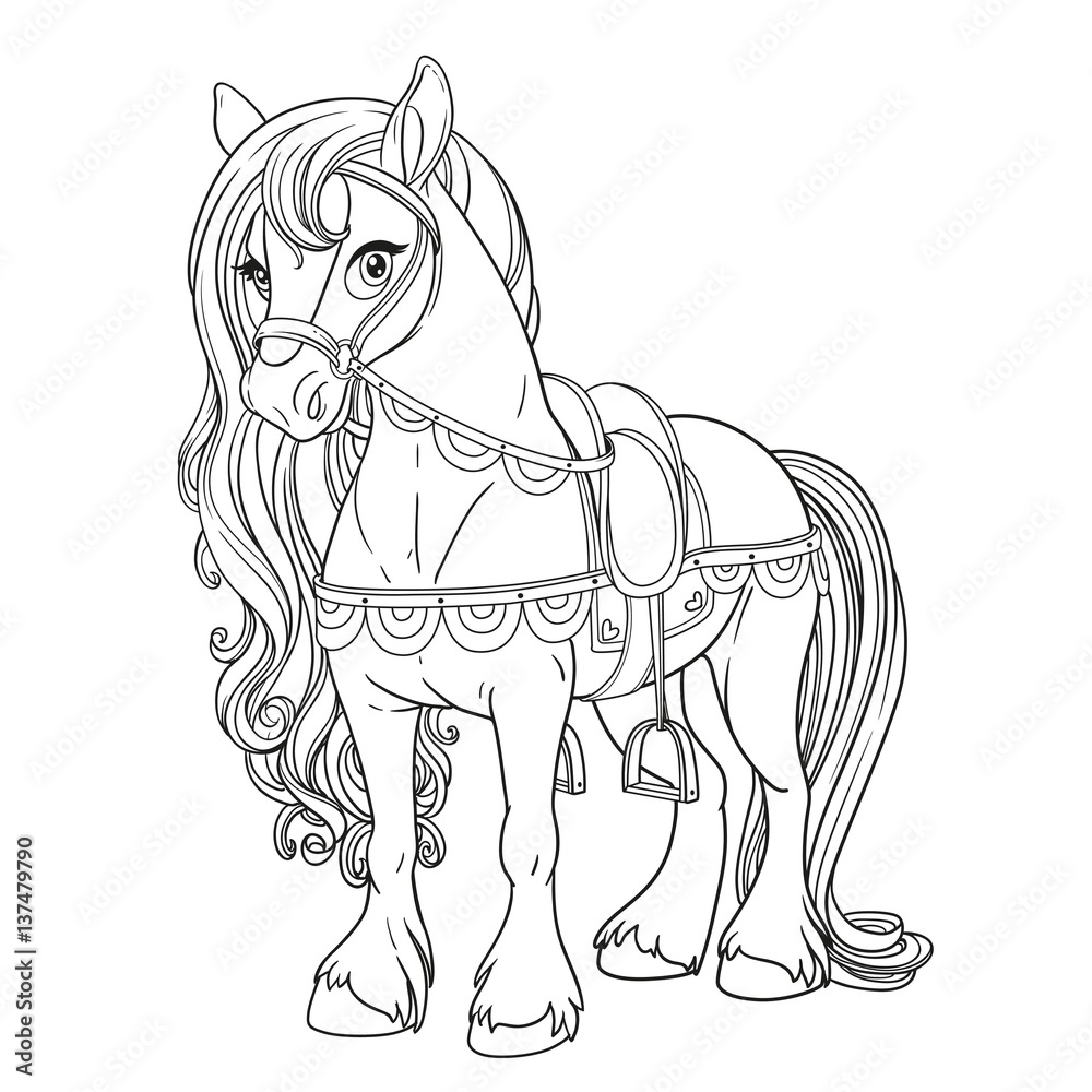 saddle coloring pages