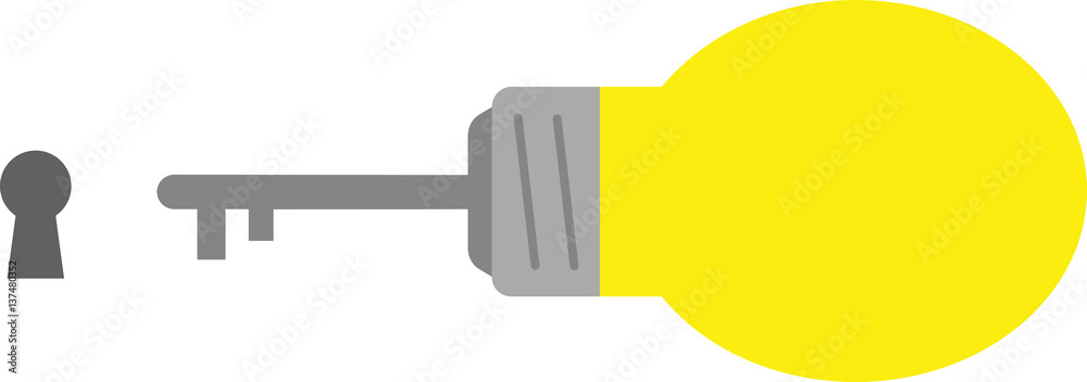 Keyhole and light bulb key
