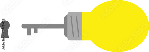 Keyhole and light bulb key