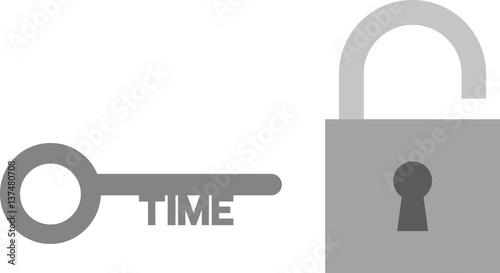 Padlock and time key