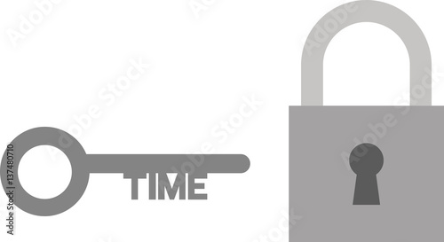 Padlock and time key