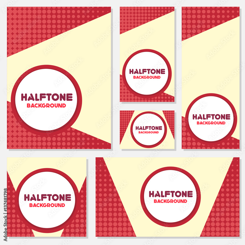 Naklejka premium vintage halftone style background Design Template