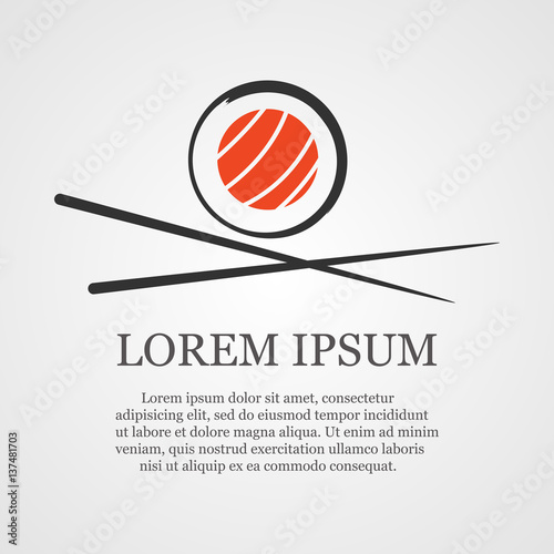 Sushi logo design template