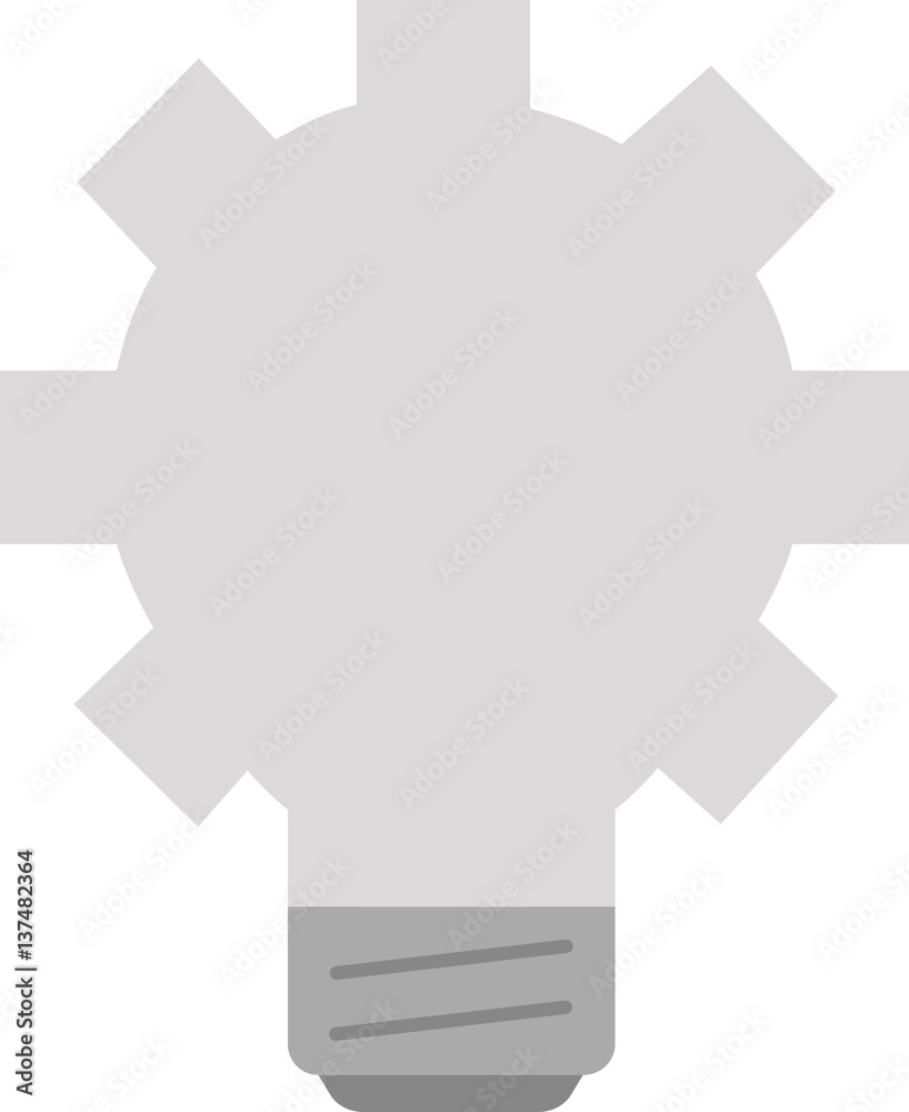 Vector light bulb with gear