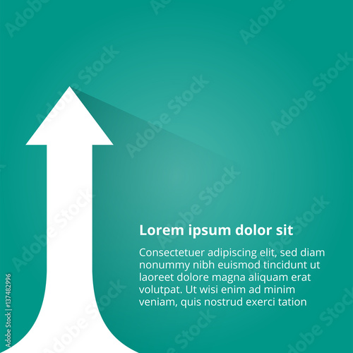 Arrows business growth. Vector infographic illustration