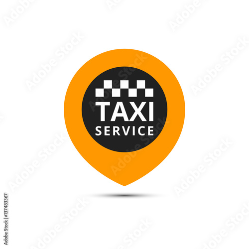 Taxi, cab vector logo, design. Taxi point graphic icon.