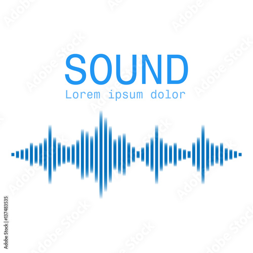 Vector sound waves. Music Digital Equalizer. Audio technology, musical pulse.