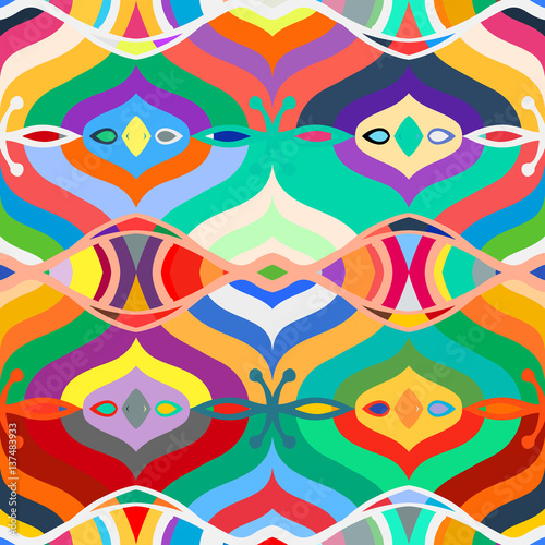 Vector seamless ethnic pattern